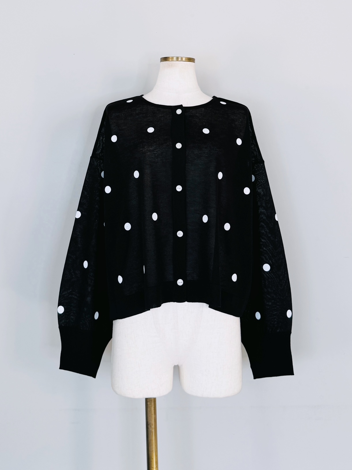 SELECT(セレクト)　2WAYドットシアーニットカーディガン