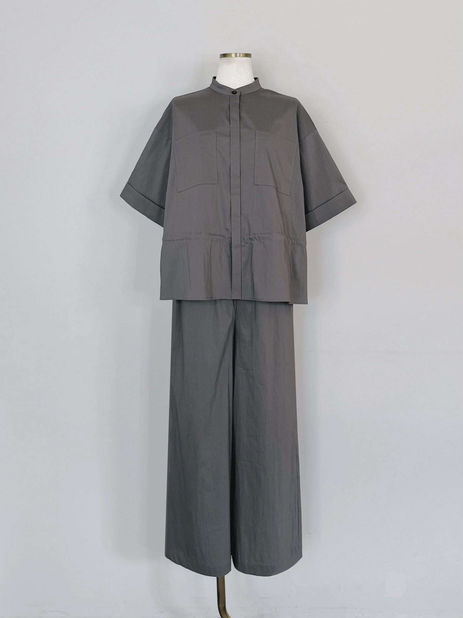 SELECT(セレクト)　コットンナイロンギャザーイージーパンツ《SET UPアイテム》