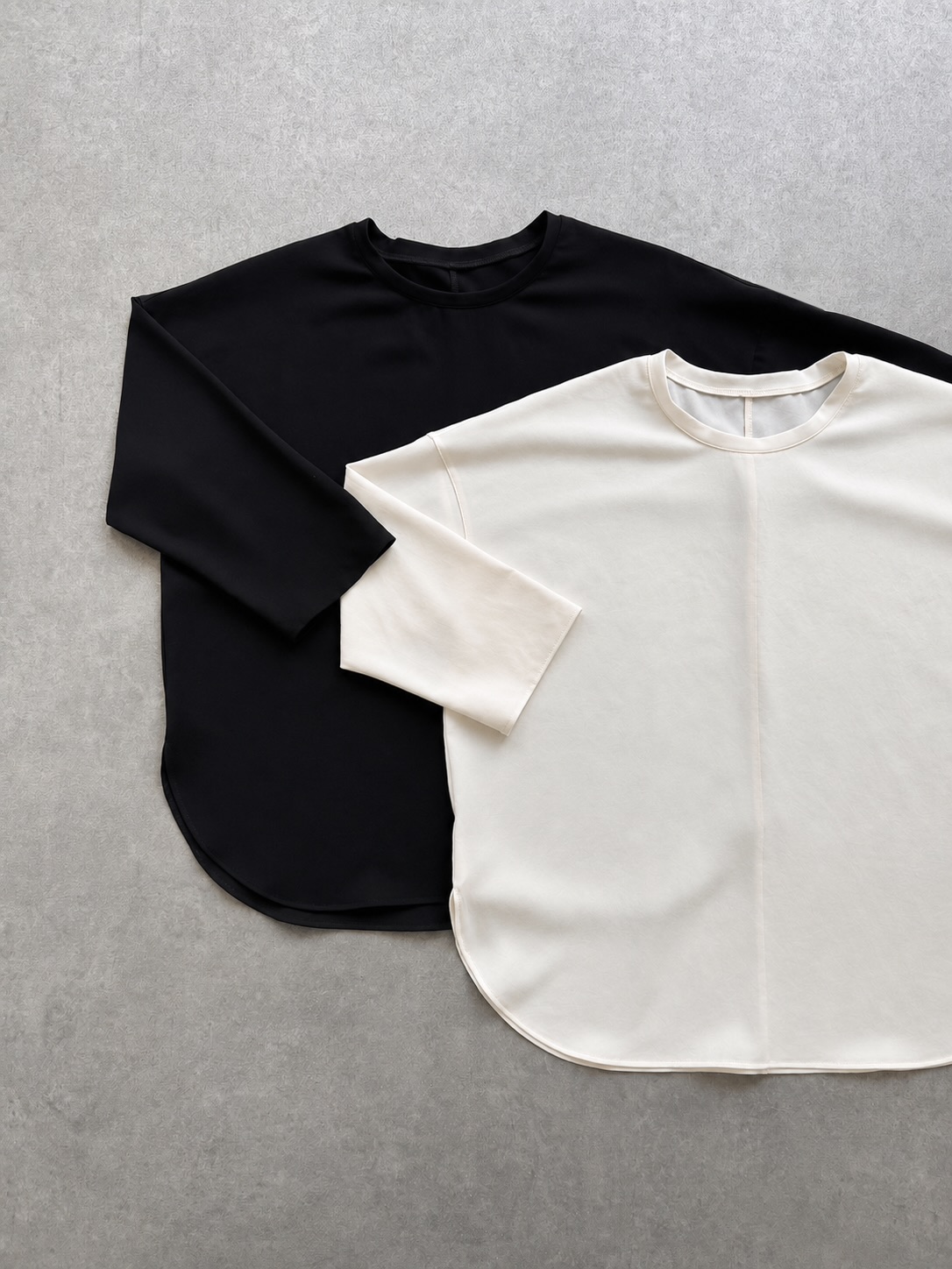 SELECT(セレクト)　ストレッチジョーゼット7分袖ワイドプルオーバー