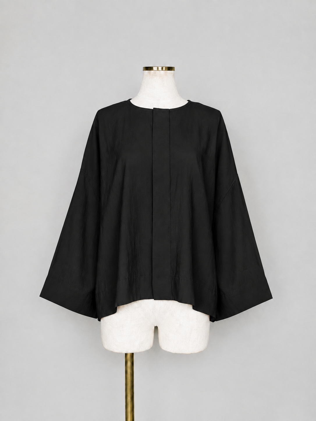 SELECT(セレクト)　レーヨンポリナイロンノーカラー シャツブルゾン《SET UPアイテム》