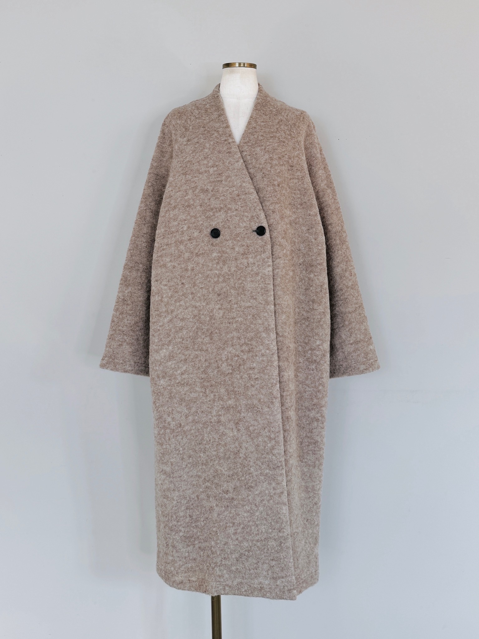 SELECT(セレクト)　ブークレーノーカラーロングコート