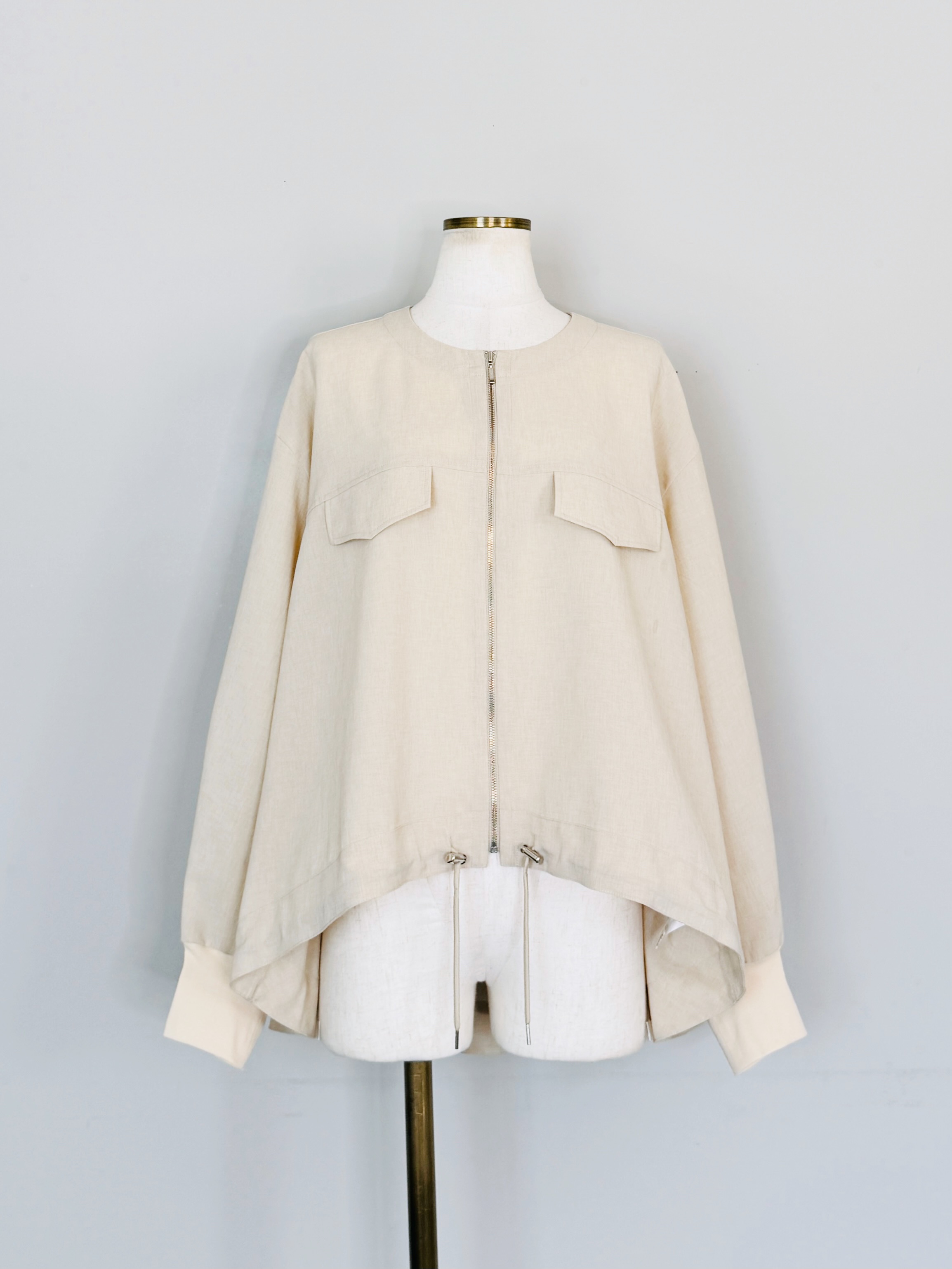 SELECT(セレクト)　シアーノーカラードロストZIPブルゾン