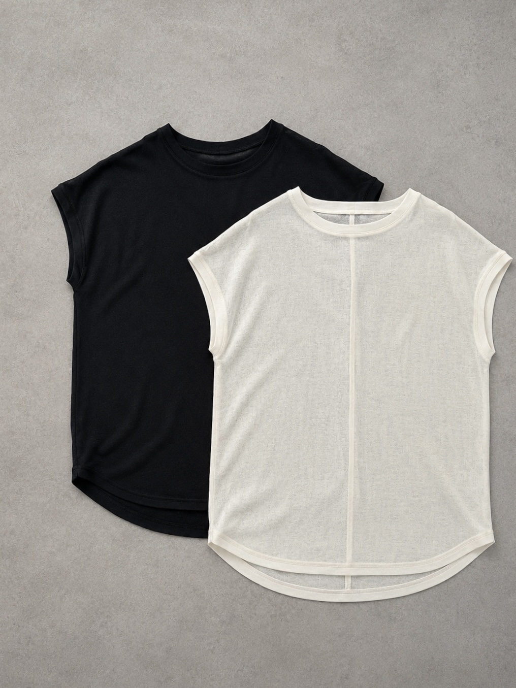 SELECT(セレクト)　リネン風メッシュフレンチスリーブプルオーバー