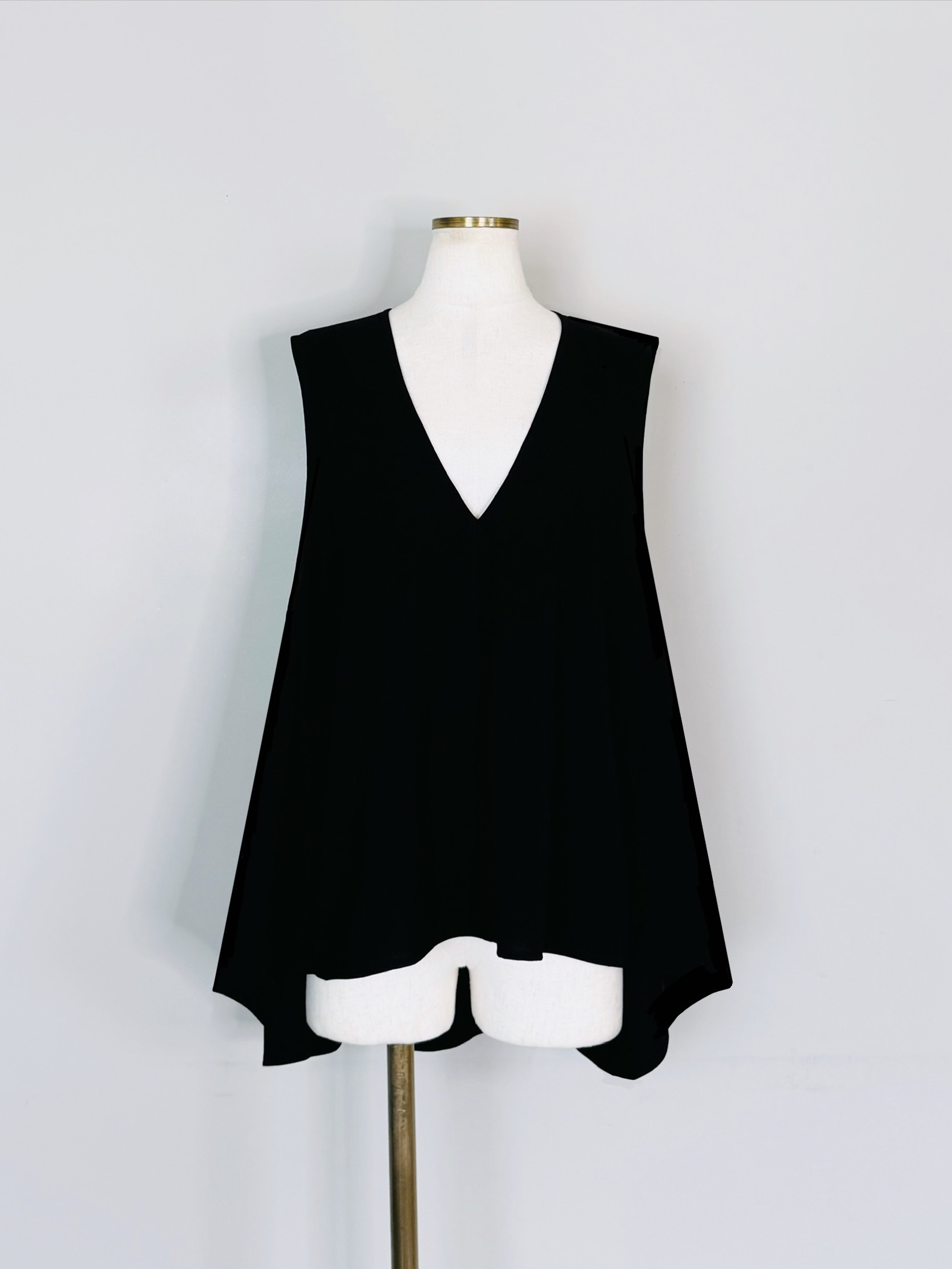 SELECT(セレクト)　ストレッチジョーゼットフレアーノースリーブベスト《SET UPアイテム》